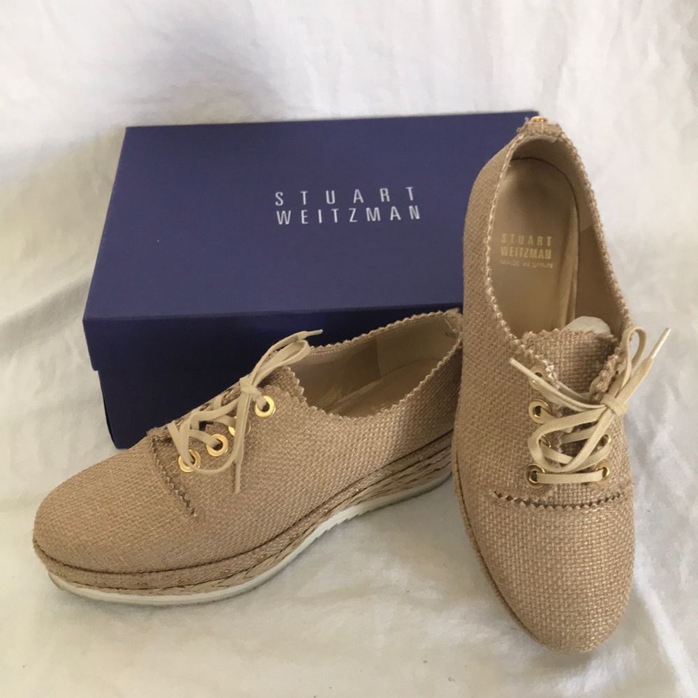 Stuart Weitzman Woven Platform Sneakers